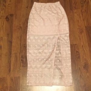 Super cute long pink skirt